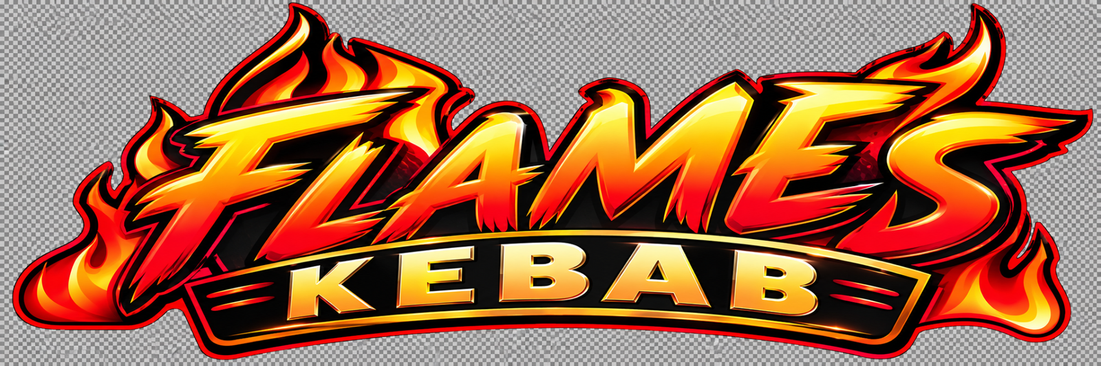Flames Kebab leaflet logo
